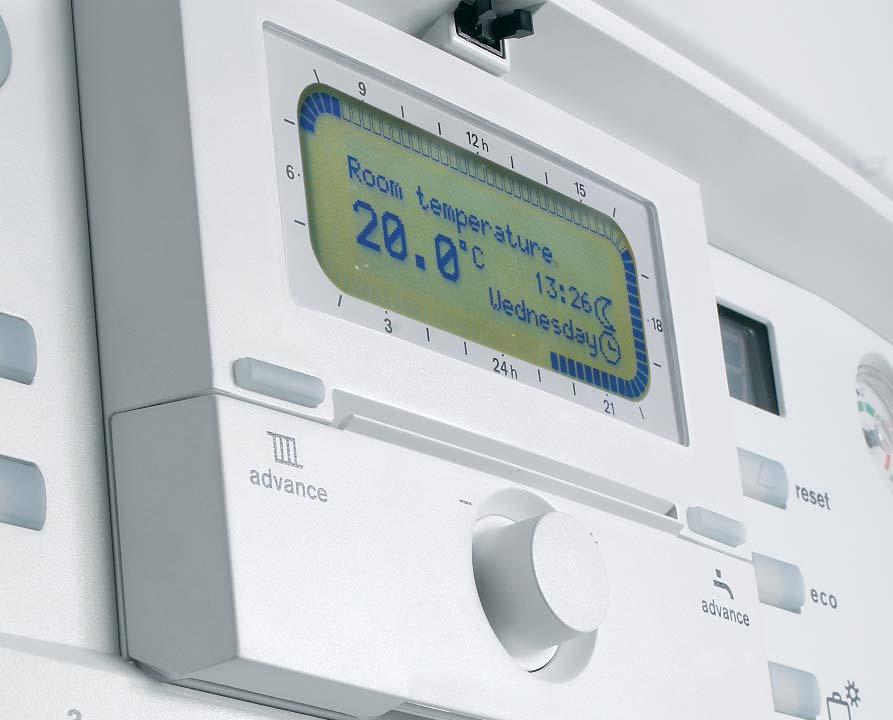The thermostat features individual higher and lower temperature sensors.