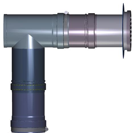 8 m) Single Pipe with Room-Air Intake Two-Pipe, Direct-vent sidewall Installation 3-7" 3-6" 2-5" 100187853 (Termination) 100187852 (Wall Thimble) 100187154 (Termination + Thimble) Backflow preventer*