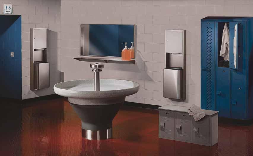 Made of heavy-duty materials to handle the toughest industrial applications that require hand and arm washing, Bradley washfountains are durable,
