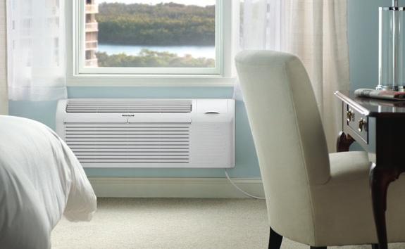 Air Conditioner / Electric Heater 16" 42" Depth More Easy-To-Use Features Effortless Temperature Control Frigidaire air conditioners maintain the preset room temperature so the room remains