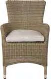 GARDEN / Chairs CHAIRS Generously sized, sturdy chairs with thick seat pads are so comfy, guests will be in no hurry