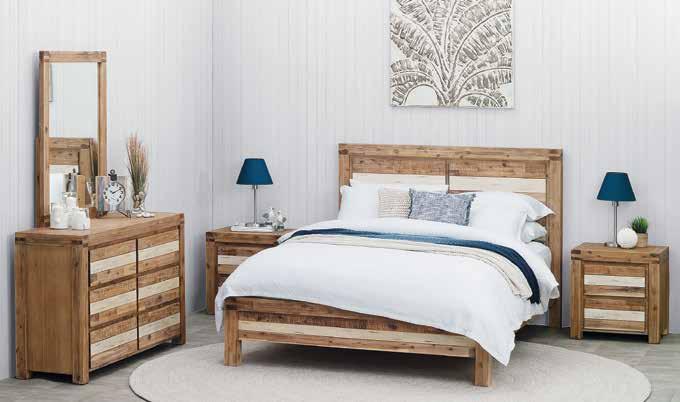 $1099 Queen Bed W1616xD2150xH1150mm organic 'live' edge style Alberta Bedroom Range