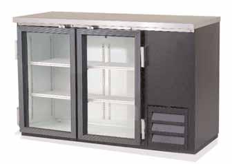 Back Bar Coolers Product Specification Sheets Standard Features Construction Sturdy, stainless steel top White pre-painted steel interior, ample storage space for refrigerated bar products Self