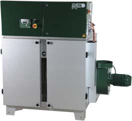 The process air outlet is therefore both cooler and drier than with other desiccant dryers.