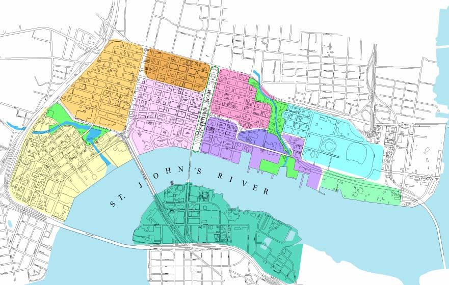 DOWNTOWN JACKSONVILLE MASTER PLAN P A R K I N G P L A N 2 1 Manage type and supply in financial/retail civic core district ASE Peripheral