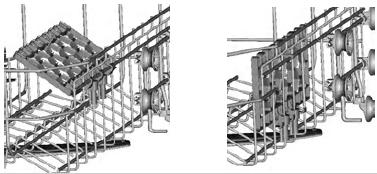The height of the upper basket rack can be adjusted by lifting up the basket for the upper position,
