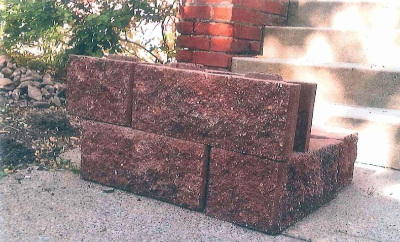 concrete blocking material.