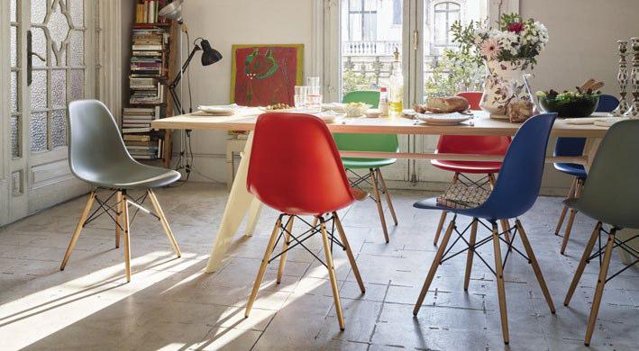 Dining & Restaurant Dining at home or eating out With their new seat height, the Eames Plastic Chairs are even