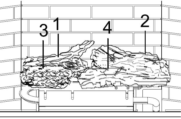 Figure 22 - Installing Log Set IMPORTANT: Make sure log does not cover any burner ports (see