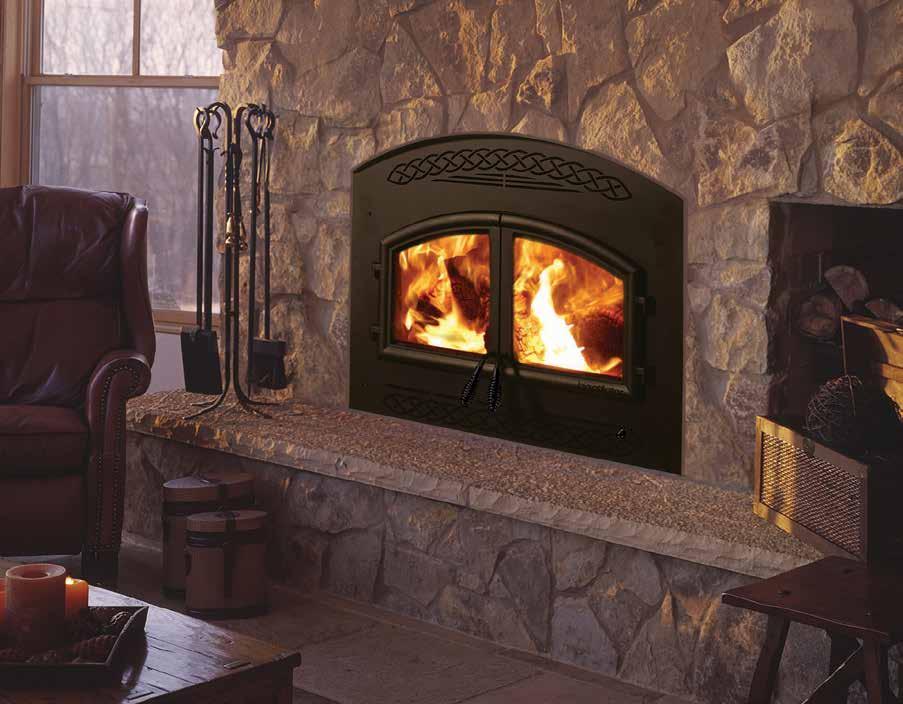 WOOD Constitution The Constitution is a beautiful, efficient and eco-friendly wood burning fireplace.