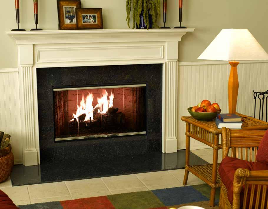 WOOD Element Get the most out of a roaring wood fire with a luxuriously large viewing area.