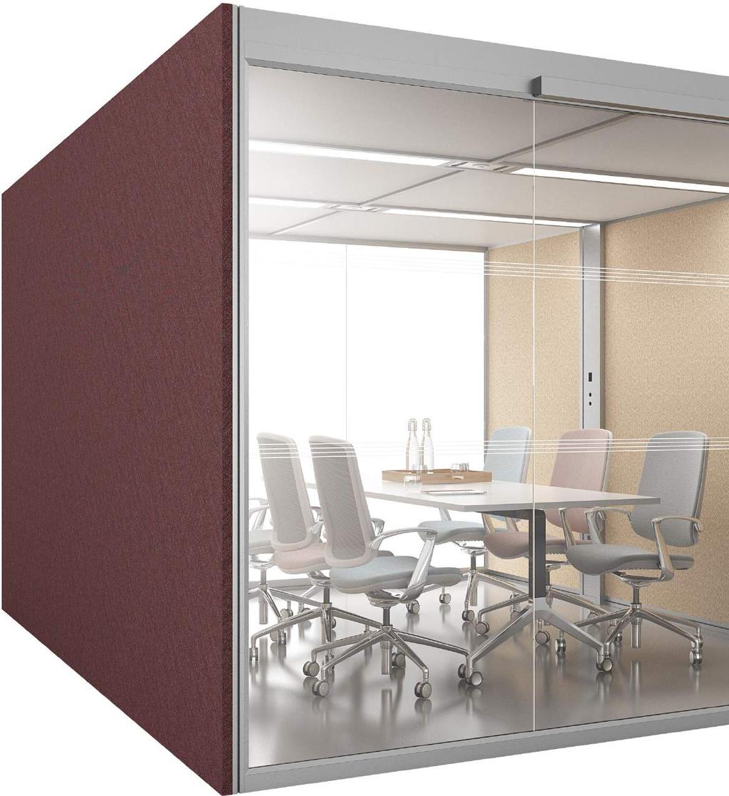 The largest of the four pods in the portfolio, offering a meeting space for bigger groups. When it comes to meeting spaces for bigger groups, Aspect 4 delivers perfectly.