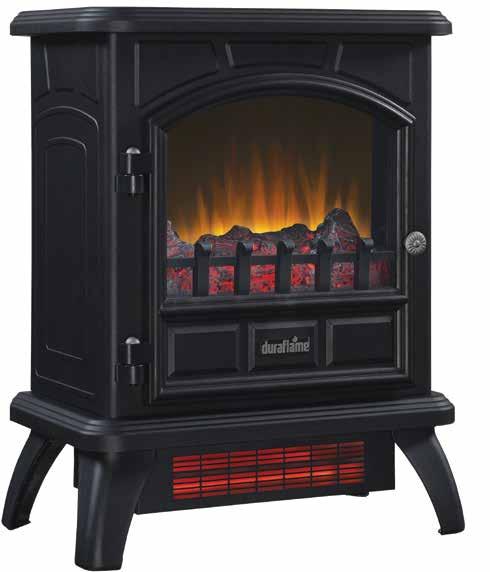 DFI-500 ELECTRIC STOVE WITH INFRARED BLACK FINISH 17" W x 10.51" D x 22.