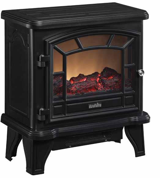 DFS-550-21 ELECTRIC STOVE BLACK FINISH 21" W x 10.75" D x 23" H Provides supplemental heat up to 400 sq. ft.