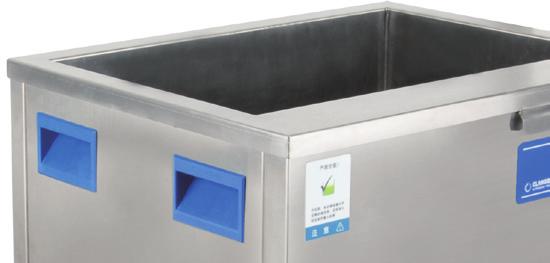 Stand alone type ultrasonic cleaning devices, tank volume 84-250litre ABS plastic handle (embedded)abs plastic handle is located in both sides of tank, easy to move ultrasonic cleaner