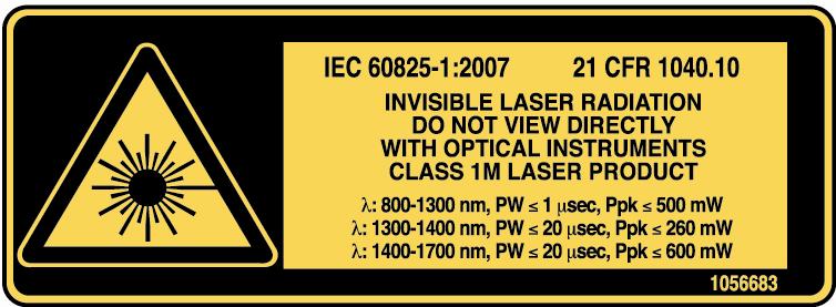 2 Safety Information General Safety Information WARNING Do not install or terminate fibers while a light source is active.
