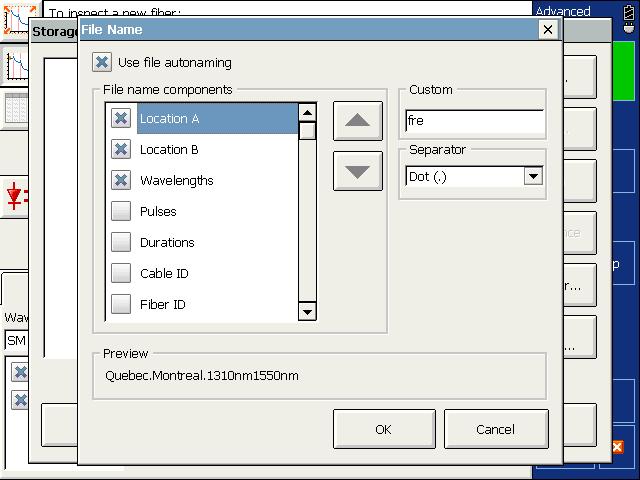 To modify the order of appearance of the selected components in the file name Items that can be included in the file name To add personalized information not