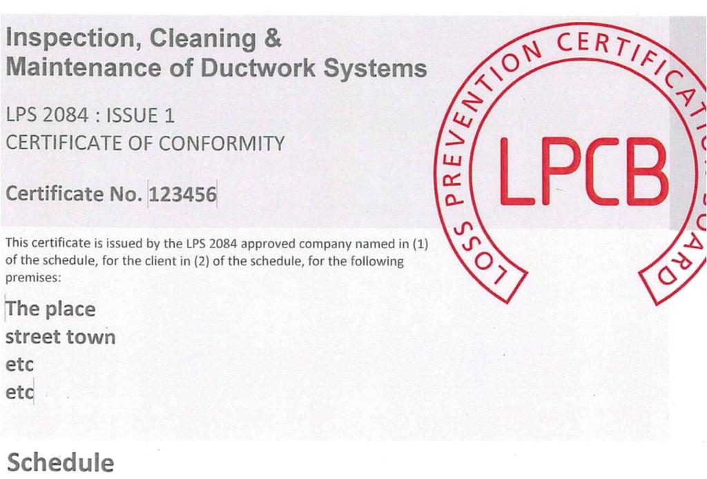 LPS 2084: Certificate of