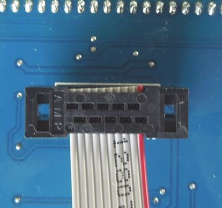 The Red wire should also align with the text J1 on the PAE091. Ensure the connector is centred left to right.