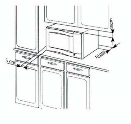 INSTALLATION OVEN POSITIONING 1. Install the oven on a flat, level surface strong enough to safely bear the weight of the oven. 2.