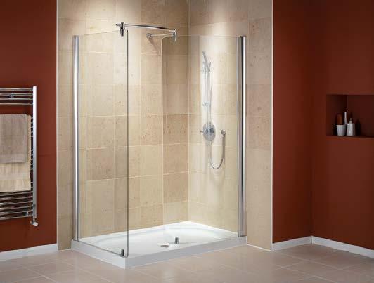 1400 x 1960mm 216999 Bi-Fold Door Shower Enclosure with Silver Effect Frame 760mm 223108 Shower Tray 760 x 760mm