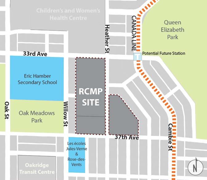 RCMP Fairmont Lands Policy Planning Program - 11541 3 Context Map At the time when the RCMP had full occupancy of the site, about 1,500 people were employed on the Lands.