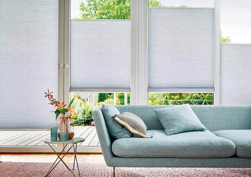 The unique honeycomb construction of DUETTE blinds makes these shades soft, durable and highly energy efficient. This design blocks the heat out in summer and helps keep the warmth in during winter.