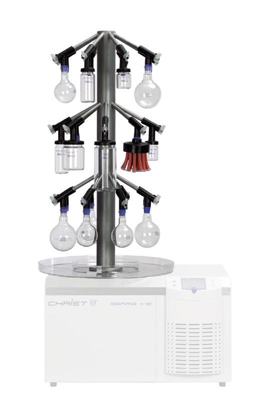 Example applications 15 Product package Flask drying / Solvents Accessories for the GAMMA (and DELTA) LSC-Serie for drying in round-bottom flask, wide neck flasks or ampoules.