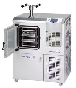 capacities from 6 to 16 kg Air- or water-cooled refrigeration systems Freezing and drying in the drying chamber On liquid