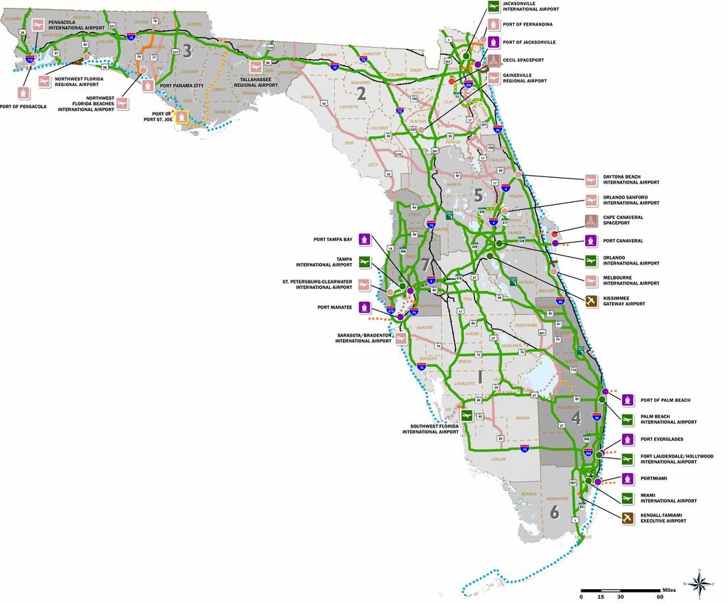 STRATEGIC INTERMODAL SYSTEM I-95 is a Strategic Intermodal System (SIS) facility Statewide network of high priority transportation facilities such as: airports, seaports, rail