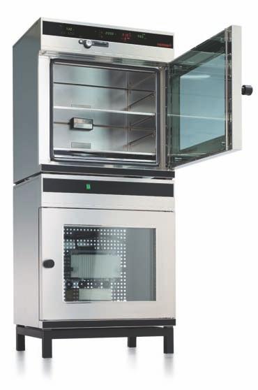 The basic model of the vacuum oven features a thermoshelf, two thermoshelf connectors as well as an USB interface, Celsius software and MEMoryCARD.