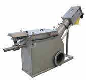 respectively three different processes: de-watering and compacting of screened solid waste,