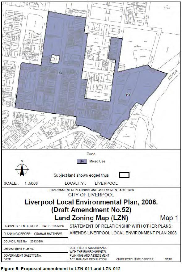 P a g e 3 Liverpool Council has embarked through Amendment No. 52 an increase of 7000 new dwellings within a new mixed use zone within the CBD.