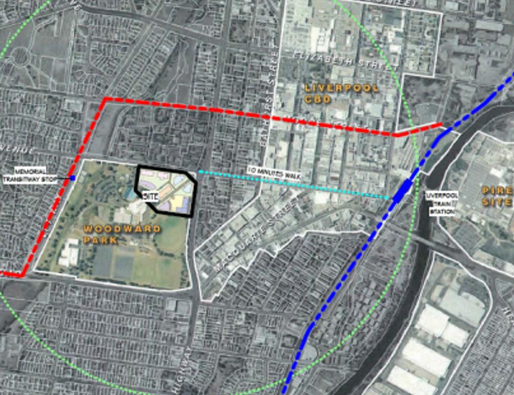 P a g e 9 Figure 8 illustrates that there is a clear ability to create a direct link along Memorial Avenue to the green grid which is foreshadowed in the District Plan along the Georges River.