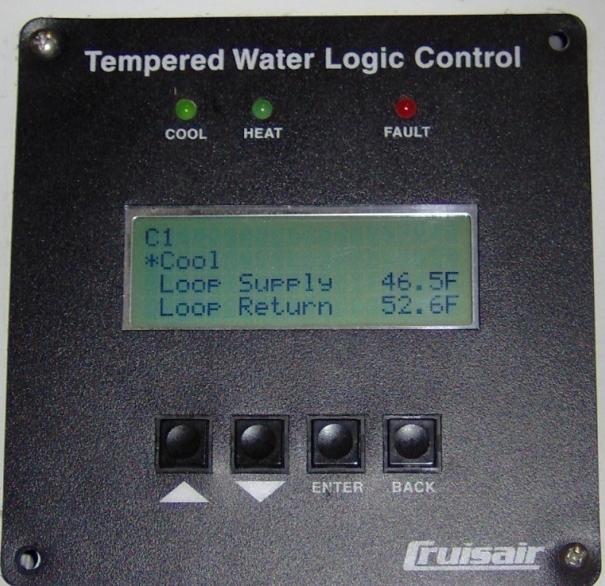 Unit Faults out on Loop Low Temp version 33 and earlier Loop water out temperature is at 36 degrees F or below Go to the parameter setting screen to make sure the light load set points are in use.