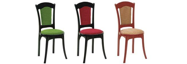 Appealing fabric covers for the cushioned seat and cushioned back enriches the chair