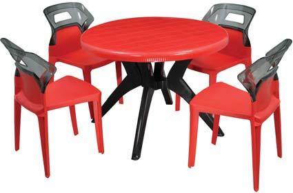 LEGGED ROUND DINING TABLE WITH CHAIRS FANTASY