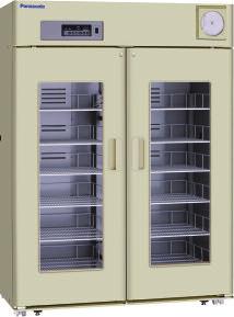 Fullheight storage containers on each shelf. Double outer doors. Low environmental impact.