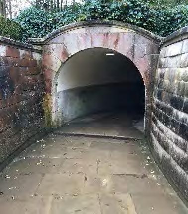 Stone paving The Tunnel Lavatories Accessible Lavatory Door Width 92cm. Opens outwards. Light door. Locked by locking handle. Yes Located on the right side of the tunnel.
