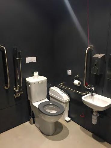 Toilet roll holder - 100cm. Wash basin - 74cm. Soap dispenser - 105cm.