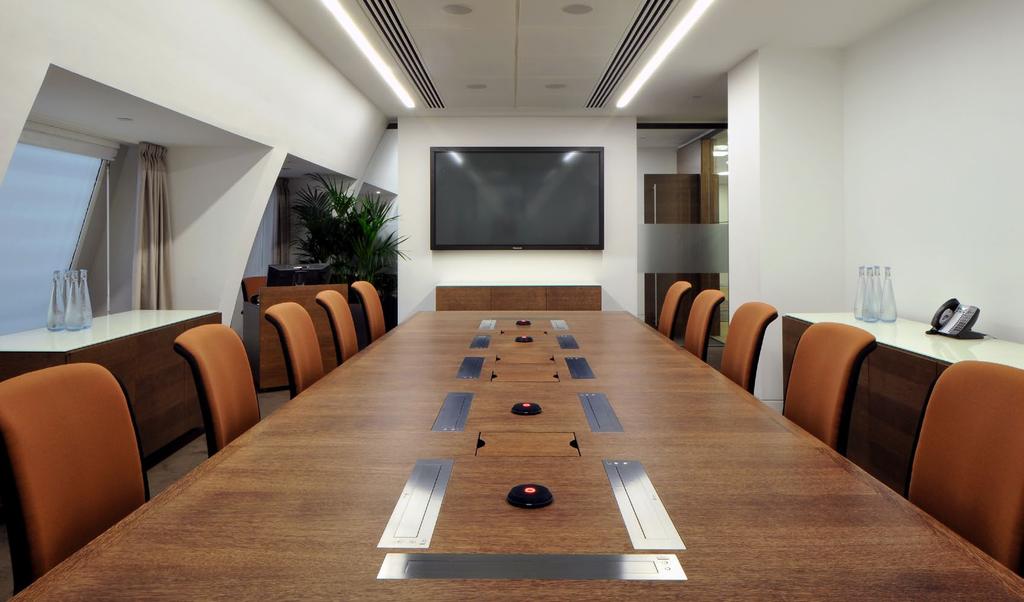 THE VIDEO CONFERENCE Provision for Audio Visual and Video Conferencing is becoming more and more an essential and regular part of office facilities.