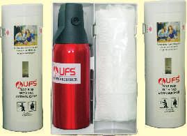 FIRE KIT - 1 KG EASY ACTION HOME FIRE EXTINGUISHER UFS extinguishers are dry powder based. This is a new easy action design. Simple one handed operation fire extinguisher for small domestic fires.