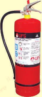 DRY POWDER FIRE EXTINGUISHER (Stored Pressure) DCP TYPE - PORTABLE UFS dry powder type extinguishers are designed for protection of light and ordinary hazards.