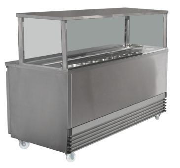 REFRIGERATED SANDWICH PREPARATION BENCHES Designed for the refrigerated holding and display of sandwich fillings or for pizza and noodle ingredients Refrigerated GN 1/3 size service well with cold