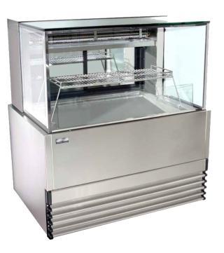 SEAFOOD DISPLAY UNIT Square profile refrigerated display cabinet designed specifically for storage of wet fish & seafood on ice Refrigerated deep sloping well for ice, with large plug & drain for