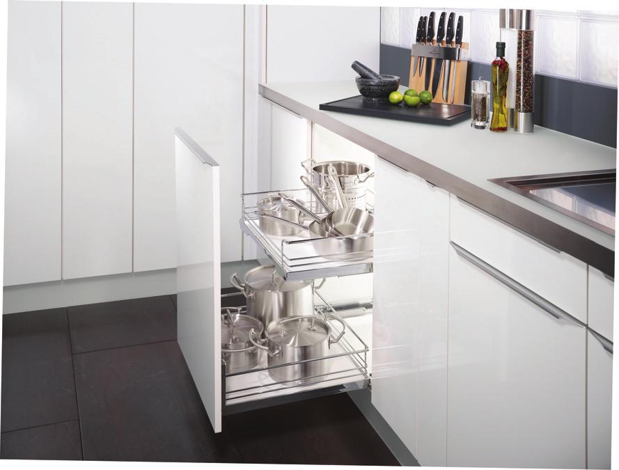 Kickstart your kitchen On track If you have roll-out drawers behind cupboard doors you are well on your way to being organised.