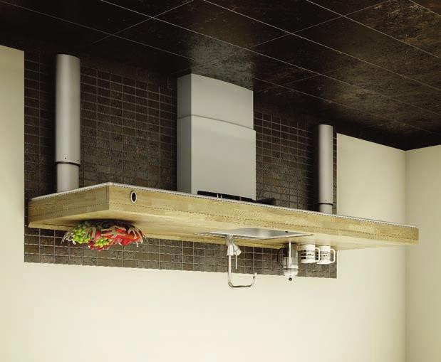 Our Indivo brackets are ideal where a fixed height worktop is required.