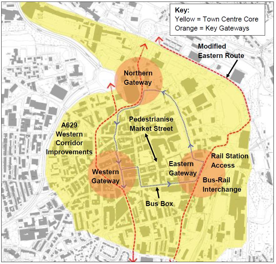 town centre project overview The A629 Halifax Town Centre project will provide improved accessibility to the town for all residents and visitors.