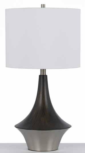 2028-TL Collin Table Lamp 25"H 13"D 3 Way Switch 2029-TL Reese Table Lamp 27"H 13"D 3 Way Switch