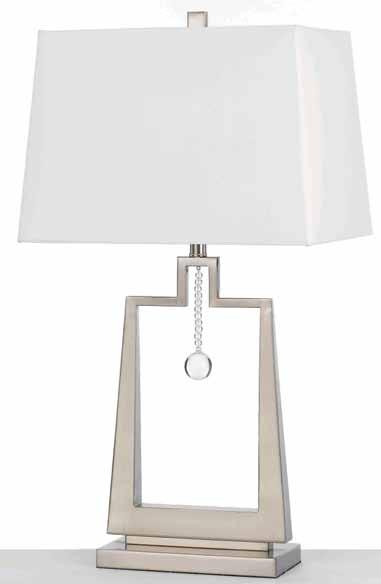 The Diva Collection The Diva lamp, designed by Candice Olson, is a clean line shape, accented with glass drops.